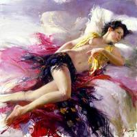 Pino Daeni - Impression oil painting.